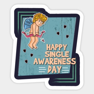 Happy Single Awareness Day Sticker